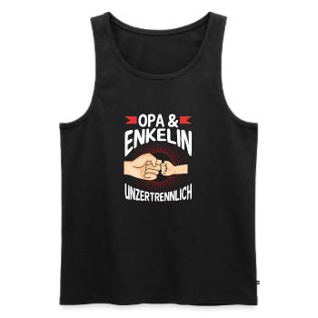 Opa Großvater Familie Enkelin Geschenk - Männer Premium Bio Tank Top - Schwarz - Vorne - Michal (187cm)