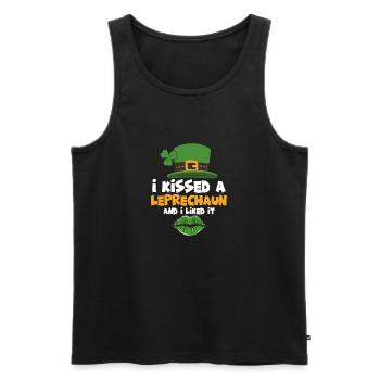 I Kissed A Leprechaun And I Liked It - Männer Premium Bio Tank Top - Schwarz - Vorne - Michal (187cm)