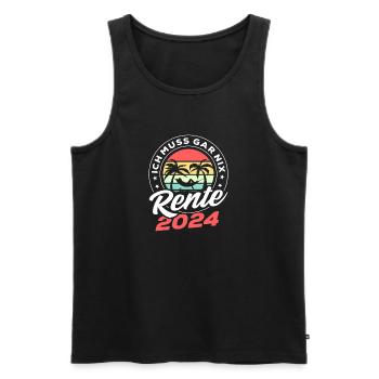 Rente 2024 Rentner Handwerker Schrauber Geschenk - Männer Premium Bio Tank Top - Schwarz - Vorne - Michal (187cm)