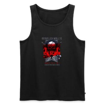 Professionally, I've always wanted something with children - Men's Premium Organic Tank Top - black - Front - Michal (187cm)