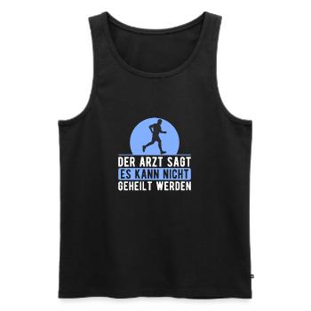 Cross Country Runner Design - XC Coach - Running - Männer Premium Bio Tank Top - Schwarz - Vorne - Michal (187cm)