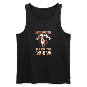 Hund Jacke Russell - Männer Premium Bio Tank Top - Schwarz - Vorne - Michal (187cm)