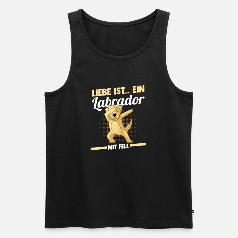 Hund Labrador - Männer Premium Bio Tank Top - Schwarz