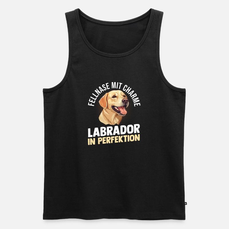 Hund Labrador - Männer Premium Bio Tank Top - Schwarz