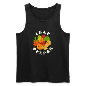 Leaf Peeper Tree Leaves Collector Autumn Season - Männer Premium Bio Tank Top - Schwarz - Vorne - Michal (187cm)