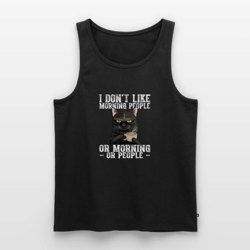 Ich mag keine Morgenmenschen oder Morgenmenschen oder Menschen Männer Premium Bio Tank Top