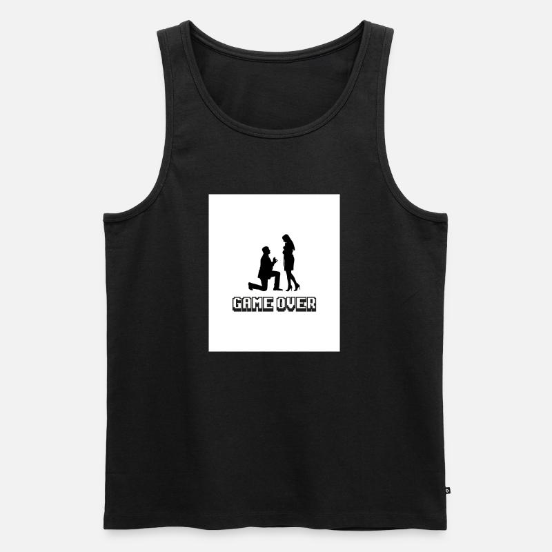 Game Over - Junggesellenabschied - Männer Premium Bio Tank Top - Schwarz