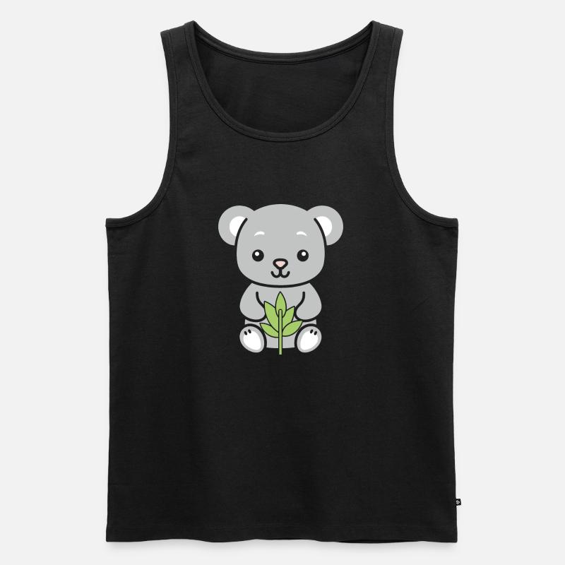 Baby-Koala - Männer Premium Bio Tank Top - Schwarz