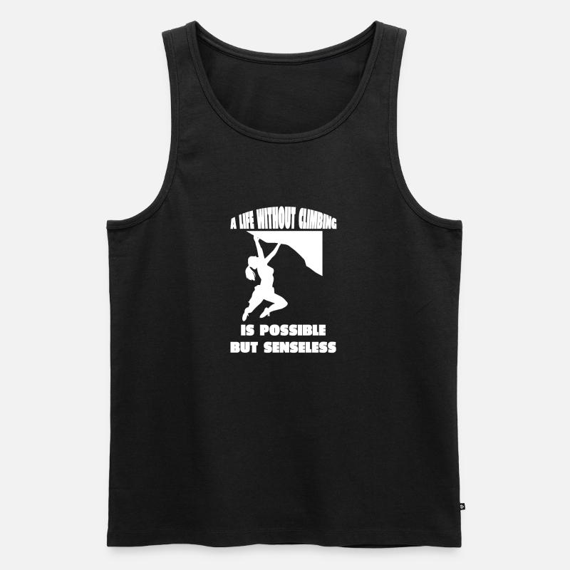 Kletterer Bergklettern Bergsteigen Berg Klettern - Männer Premium Bio Tank Top - Schwarz