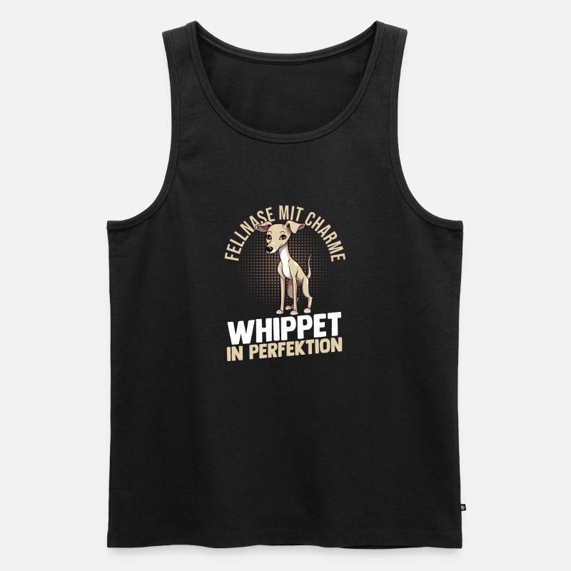 Hund Whippet - Männer Premium Bio Tank Top - Schwarz