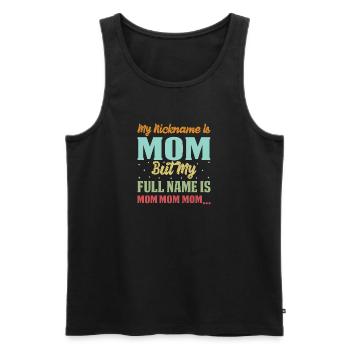 Mignon maman maman fête des mères anniversaire cadeau Vintage - Débardeur bio Premium Homme - noir - Devant - AI Model Male 178 light (178cm)