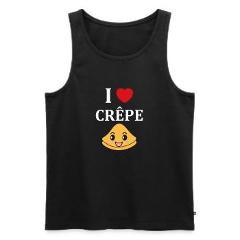 Crêpes Bretagne humour crêpe - Débardeur bio Premium Homme - noir - Devant - Michal (187cm)