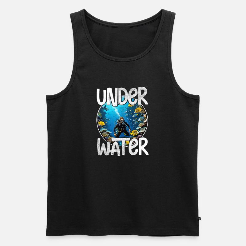 Tauchen - Männer Premium Bio Tank Top - Schwarz