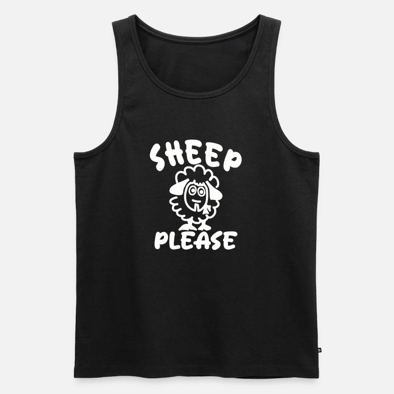 Schaf bitte - Männer Premium Bio Tank Top - Schwarz