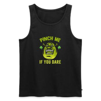 Pinch Me If You Dare St. Patrick's Day - Men's Premium Organic Tank Top - black - Front - AI Model Male 178 light (178cm)