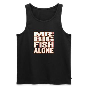 MR BIG FISH ALONE - Débardeur bio Premium Homme - noir - Devant - Michal (187cm)