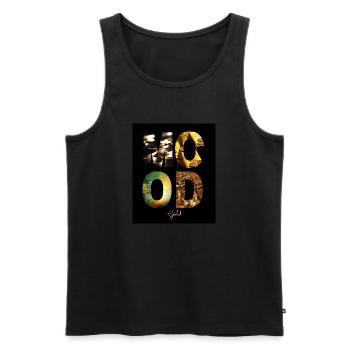 Gold Mood - Der Glanz des Reichtums - Männer Premium Bio Tank Top - Schwarz - Vorne - Michal (187cm)