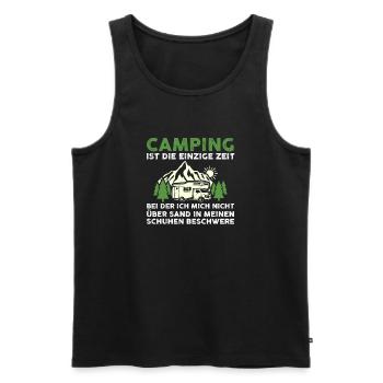 Camper Caravan Motorhome Camping Camping - Men's Premium Organic Tank Top - black - Front - AI Model Male 178 light (178cm)