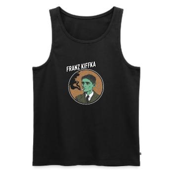 Franz Kiffka Cannabis Marijuana Smoking Pot Funny - Men's Premium Organic Tank Top - black - Front - AI Model Male 178 light (178cm)