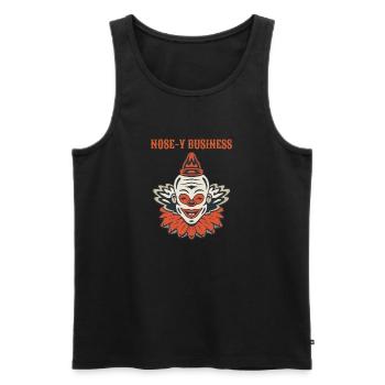Circus Clown Funny Scary Creep Jester Spooky Joker - Men's Premium Organic Tank Top - black - Front - Michal (187cm)