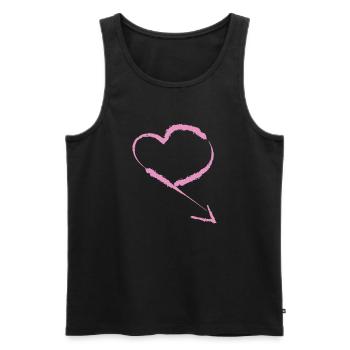 Valentinstag, ich liebe dich am - Männer Premium Bio Tank Top - Schwarz - Vorne - AI Model Male 178 light (178cm)