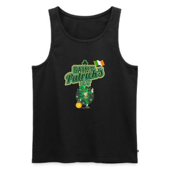 Fête de la Saint-Patrick - Débardeur bio Premium Homme - noir - Devant - AI Model Male 178 light (178cm)