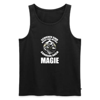 Model Railroad Model Train Train Railroad Railroad Railroad Railroad Model Train Model Train Model T - Men's Premium Organic Tank Top - black - Front - AI Model Male 178 light (178cm)