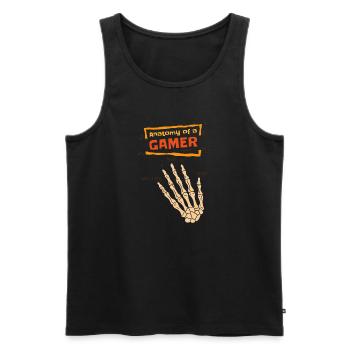 Anatomie Eines Spielers Skelett Hand Lustige Männer Jungen - Männer Premium Bio Tank Top - Schwarz - Vorne - Michal (187cm)