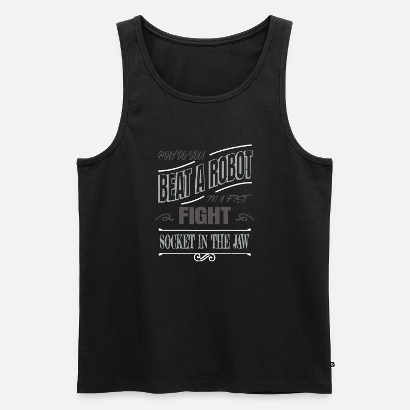 robotics engineering artificial intelligence - Männer Premium Bio Tank Top - Schwarz