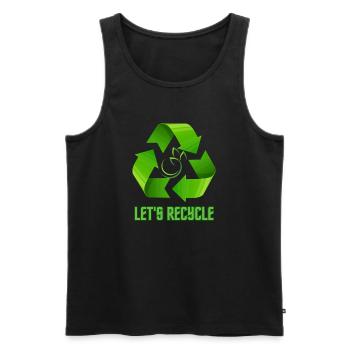Recycleons l’écologie de la planète - Débardeur bio Premium Homme - noir - Devant - AI Model Male 178 light (178cm)