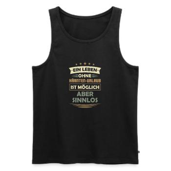 A life without a holiday in Carinthia is possible - Men's Premium Organic Tank Top - black - Front - Michal (187cm)