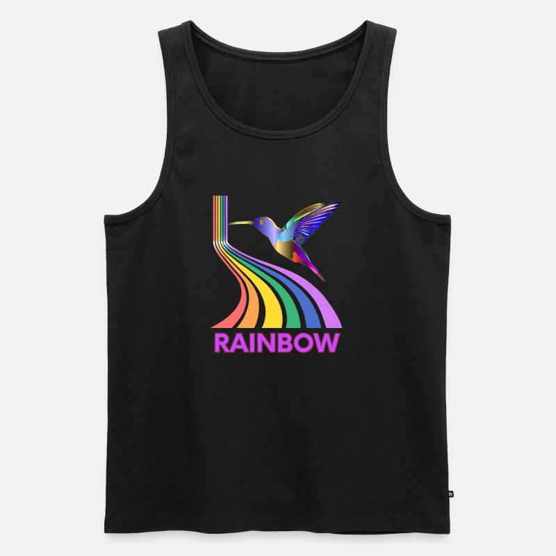 Regenbogen - Männer Premium Bio Tank Top - Schwarz