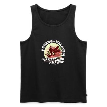 Mücke Graffiti - Männer Premium Bio Tank Top - Schwarz - Vorne - AI Model Male 178 light (178cm)