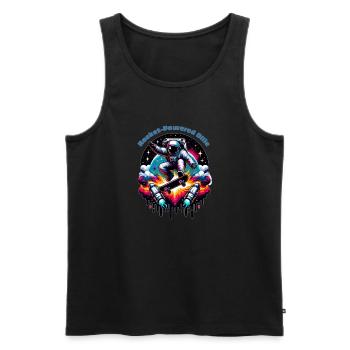 Rocket Powered Ollie - Men's Premium Organic Tank Top - black - Front - AI Model Male 178 light (178cm)
