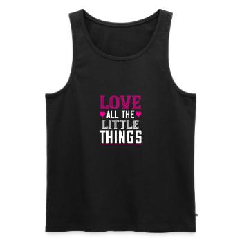 Ich liebe all die kleinen Dinge - Männer Premium Bio Tank Top - Schwarz - Vorne - AI Model Male 178 light (178cm)