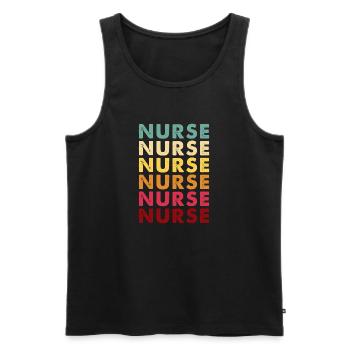 Krankenschwester Hemd für Damen - Nurse Life Valentinstag - Männer Premium Bio Tank Top - Schwarz - Vorne - Michal (187cm)