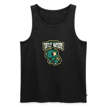 Marine Conservation: Turtley Awesome - Men's Premium Organic Tank Top - black - Front - AI Model Male 178 light (178cm)