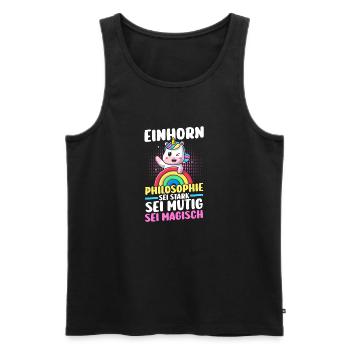 Licorne - Débardeur bio Premium Homme - noir - Devant - Michal (187cm)