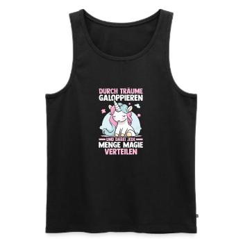 Licorne - Débardeur bio Premium Homme - noir - Devant - Michal (187cm)