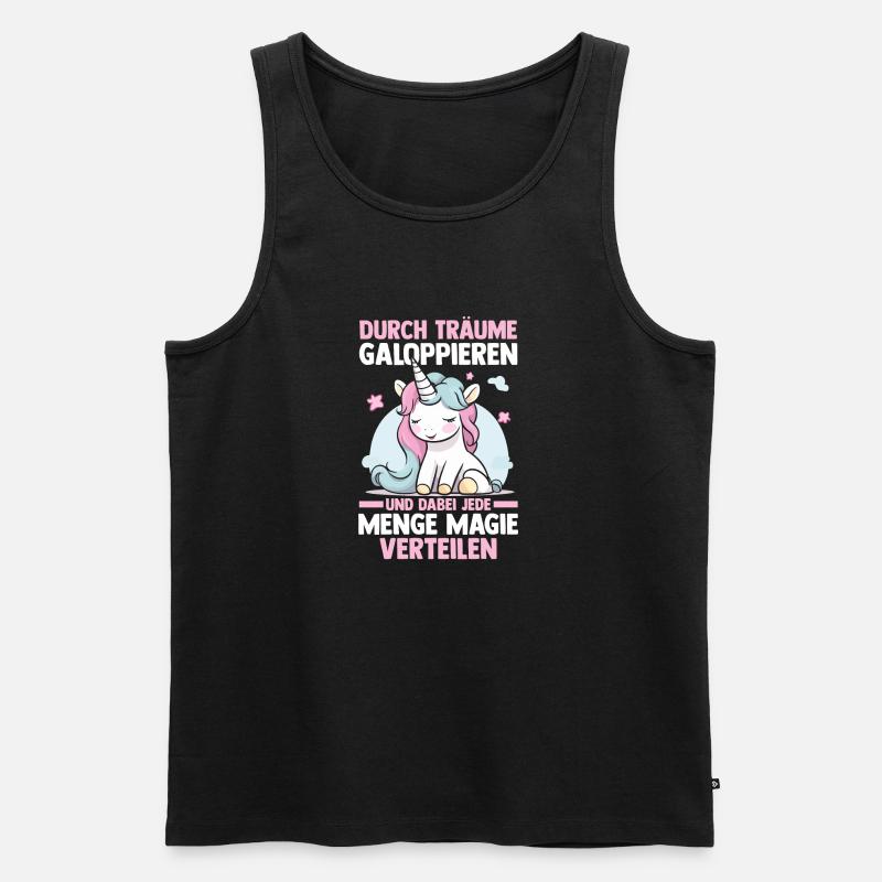 Einhorn - Männer Premium Bio Tank Top - Schwarz
