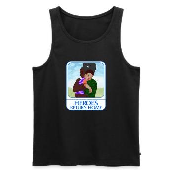 Chemise de vétéran, héros retour à la maison Tee, cadeau pour - Débardeur bio Premium Homme - noir - Devant - Michal (187cm)