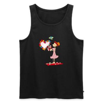 Girl wreath at wedding - Men's Premium Organic Tank Top - black - Front - Michal (187cm)