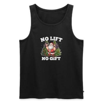 No Lift No Gift - Men's Premium Organic Tank Top - black - Front - Michal (187cm)