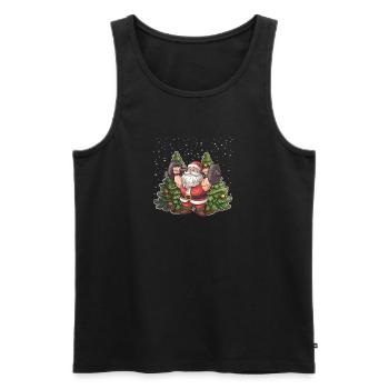 Gymnase de Noël - Débardeur bio Premium Homme - noir - Devant - Michal (187cm)