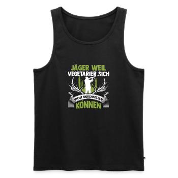 Hunting Hunting Deer Hunting Wild Boar Hunting Hunter - Men's Premium Organic Tank Top - black - Front - AI Model Male 178 light (178cm)