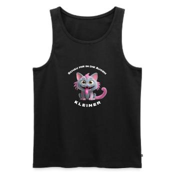 Regarde-moi dans les yeux petit - Débardeur bio Premium Homme - noir - Devant - Michal (187cm)