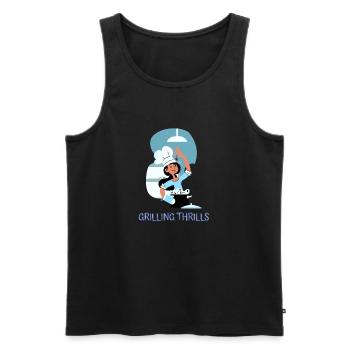 Chef Cook Kitchen Culinary Retro Bake Restaurant - Men's Premium Organic Tank Top - black - Front - AI Model Male 178 light (178cm)