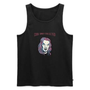 Cool Vampire Retro Halloween Beautiful Hot Fashion - Men's Premium Organic Tank Top - black - Front - Michal (187cm)