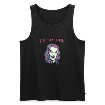 Cool Vampire Retro Halloween Beautiful Hot Fashion - Men's Premium Organic Tank Top - black - Front - Michal (187cm)
