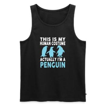 Déguisements Mon Peuple Costume En Fait Un Pingouin - Débardeur bio Premium Homme - noir - Devant - Michal (187cm)
